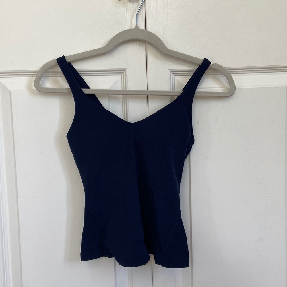 Lululemon Align Waist-Length Tank Top (Navy Blue)